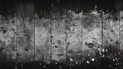 Poster - Abstract black and white grained texture with splatters and patterns ideal for backgrounds, art projects, and creative design needs