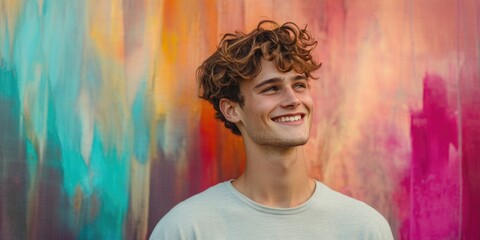 Wall Mural - Young Man Smiling