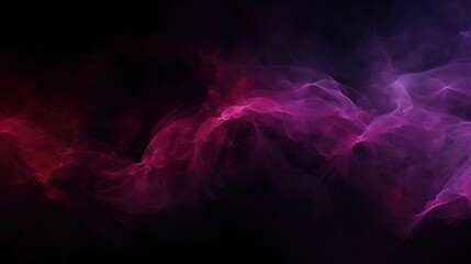 Poster - Ethereal Wisp of Purple and Red Colors on a Black Background Creating a Dreamlike Visual Experience for Artistic Designs