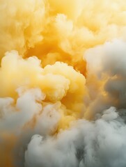 Poster - Plane flying through yellow smoke