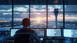 © Liliya Trott - Image of a simulated risk situation on a computer screen in an airport control room
