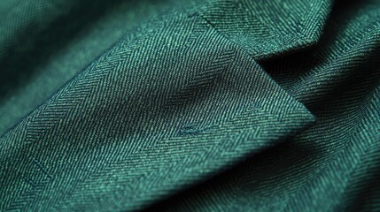 Poster - Close up of textured green fabric showcasing tailored details perfect for background or textile design concepts