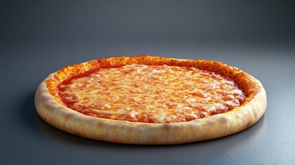 Aufkleber - Freshly baked pizza with a golden crust and melted cheese on a neutral background inviting for text or promotional content