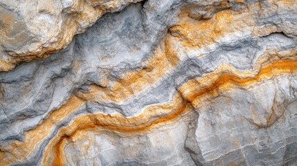 Aufkleber - Limestone texture background with orange veins ideal for text overlay and design projects