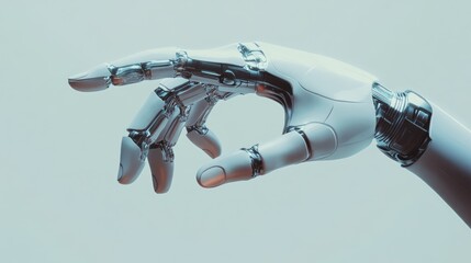 Aufkleber - robotic hand showcasing advanced ai technology for content creation with blank space for customizati