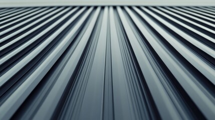 Poster - Detail of a modern ventilated roof installation featuring sleek metal panels and ample empty space for customization or text integration