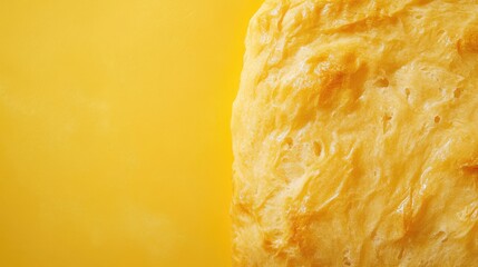 Poster - Fluffy freshly baked bread close up on a vibrant background with ample copy space for text and design elements