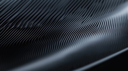 Fototapete - Abstract close-up of a high-performance hard disk surface with smooth lines and texture against a dark background for creative projects.