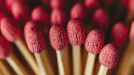 Aufkleber - Close Up of Colorful Matchsticks Arranged in Floral Pattern with Empty Space for Custom Text or Branding
