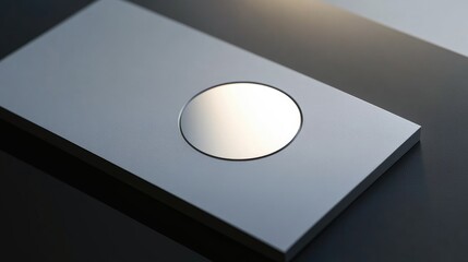 Poster - Minimalist Company Identity Card Mockup Featuring Metallic Logo Space and Blank Area for Custom Text
