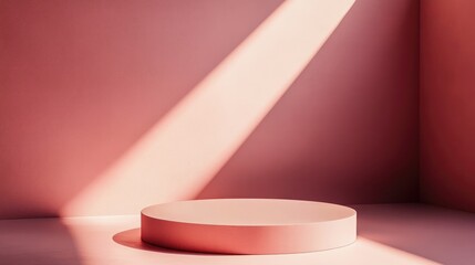 Poster - Minimalist Stage for Award Ceremony with Soft Lighting and Empty Space for Text or Branding
