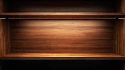 Poster - Compact Wooden Shelf with Smooth Finish Providing Ample Space for Organization and Display in Contemporary Interior Settings