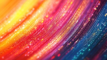 Aufkleber - Vibrant binary data streams with colorful light effects and empty space for text in a dynamic abstract background design