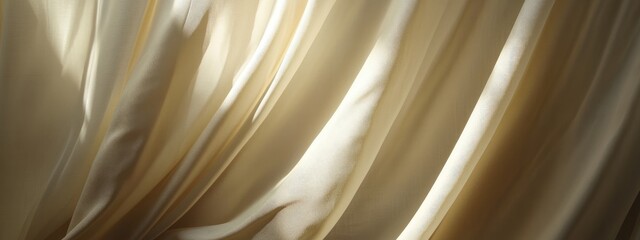 Poster - Elegant fabric drapery background with soft folds and ample copy space for versatile text placement in promotional materials