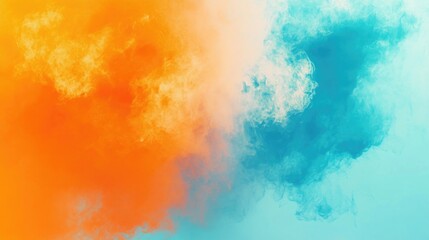 Poster - Orange and Blue Sky Abstract Background with Space for Text Ideal for Advertising or Design Projects