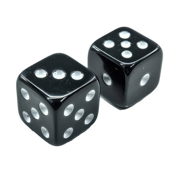 Pair of dice isolated on transparent background