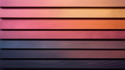 Poster - Colorful Stacked Wooden Slats Background with Empty Space for Text and Creative Design Applications