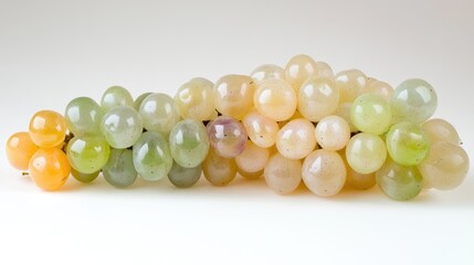 Poster - Colorful White Grapes Arrangement for Home Decor Featuring Ample Copy Space for Text and Design Elements