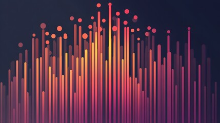 Poster - Abstract digital landscape with vibrant colors, dynamic lines and shapes creating a sense of movement, ideal for modern design.