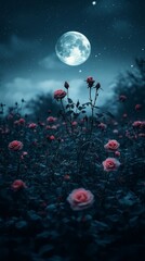 Wall Mural - moon and landscape