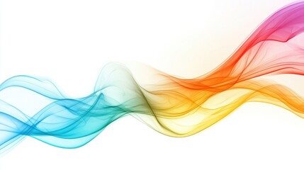 Aufkleber - Colorful Abstract Fluid Waves Background with Smooth Transitions and Empty Space for Text or Graphics Use in Creative Projects