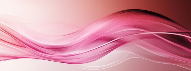 Leinwandbilder - Soft Pink Abstract Background with Flowing Waves and Space for Text Overlay