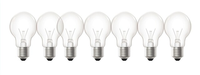 Poster - Light Bulbs Clipart Set with Empty Space for Custom Text and Design Usage