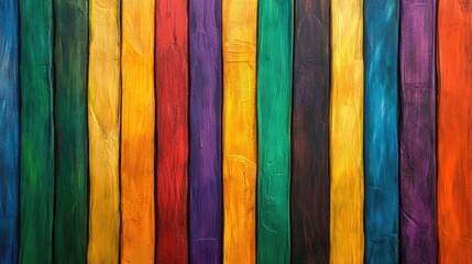 Fototapete - Vibrant Vertical Stripes Creating a Rich Abstract Texture with Open Space for Text or Branding Use