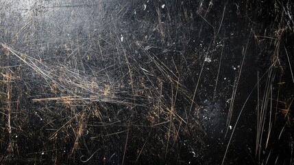 Poster - Close Up of Scratched Window Glass Surface with Dark Texture and Empty Space for Text or Graphics