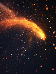 Wall Mural - comet in night sky