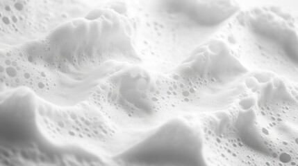 Poster - Foam wave texture background with gentle peaks and valleys ideal for adding text or creative designs in a minimalistic style