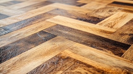 Poster - Crafted Wooden Flooring Texture with Empty Space for Text Ideal for Interior Design and Renovation Projects