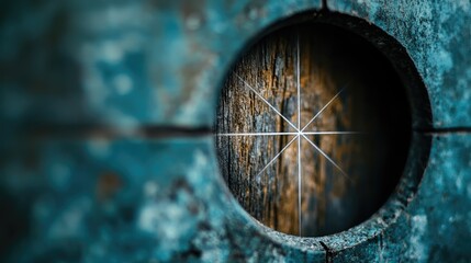 Poster - Close Up View of Circular Wood Texture with Bright Reflection and Copy Space for Text or Graphic Design Elements