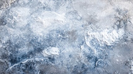 Poster - Close up of a frozen icy surface showcasing winter's chill and frost with ample empty space for overlay text or graphics.