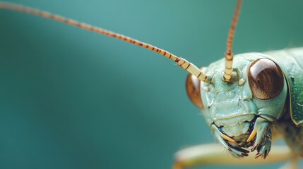 Poster - Close-up of an insect's eye showcasing intricate details against a soft background ideal for adding text or captions.