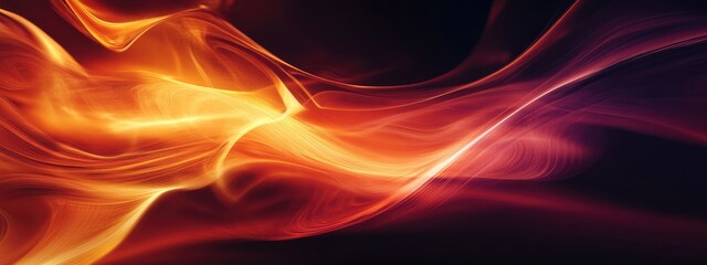 Fototapete - Abstract Flames and Intense Fire Effects with Gradient Colors for Dynamic Background Design and Text Space