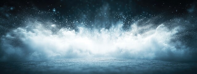Poster - Vibrant Dramatic Vignette with Ethereal Clouds and Open Space for Text Insertion