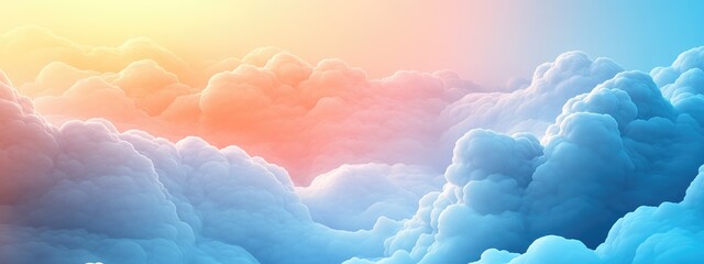 Poster - Vibrant cloudscape with dramatic light and shadow contrasts ideal for text overlay or background design elements.