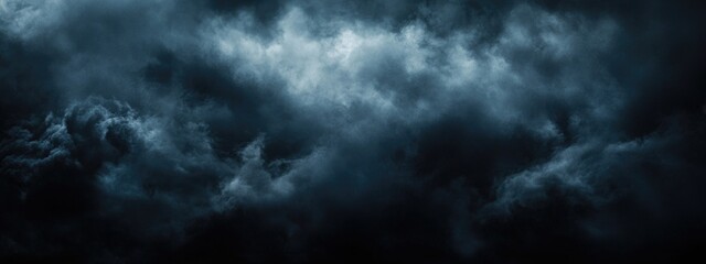Poster - Dramatic close-up of a stormy sea and sky featuring dark clouds with ample empty space for text or graphic overlay.