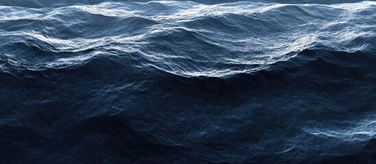 Poster - Aerial perspective of a vast ocean surface showcasing dynamic waves with ample copyspace for text and a filter enhancing the scene's depth