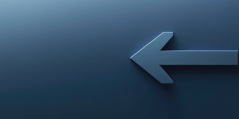Poster - Stylish Minimalist Download Arrow Icon on Dark Background with Blank Space for Text or Graphics