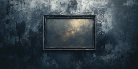 Fototapete - Elegant vintage frame positioned on abstract textured dark and light canvas with ample space for personalized text or artwork branding.