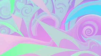 Leinwandbilder - Vibrant swirls and abstract shapes create a mesmerizing dance of colors in a playful digital art representation