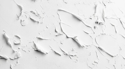Aufkleber - Close up of white cement wall with textured peeling paint creating a vintage surface background and ample empty space for text or graphics