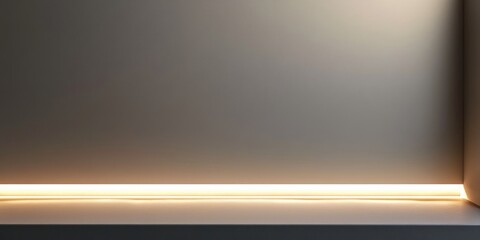 Fototapete - Elegant minimalist interior design with soft ambient lighting and ample blank space for creative text inclusion