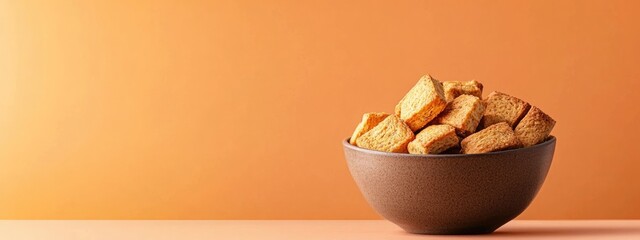 Aufkleber - Dried bee bread in a bowl on a gradient background with ample empty space for customized text or branding.