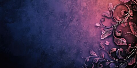 Aufkleber - Elegant Floral Background with Intricate Patterns and Curves Featuring Ample Space for Custom Text and Branding Opportunities