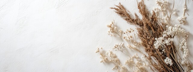 Poster - Dried Flower Arrangements for Aesthetic Home Decor with Blank Space for Personalization or Text