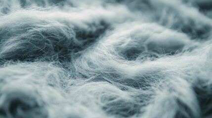 Poster - Soft gray fluffy mohair fabric texture close-up Warm shaggy wool background for textile or fashion design concepts