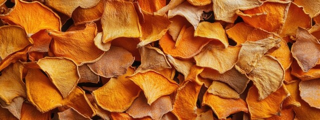 Poster - Dried orange peel texture creating an abstract background with ample space for text and design elements. Vivid natural colors and patterns.